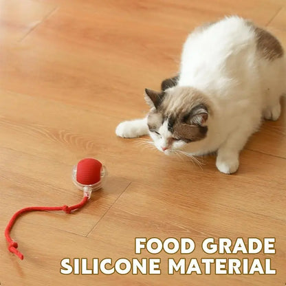 Interactive Electric Cat Toy with Rope Perfect Gift for Pets, Automatic Rolling Ball for Kittens, Fun Dog Cat Accessories