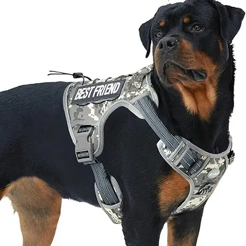 Auroth Tactical Dog Harness – Universal Harness, Walking Harness & Safety Harnesses for Small to Large Dogs, Durable Reflective, Easy to Control, No Pull Adjustable Pet Harness, Pet Supplies