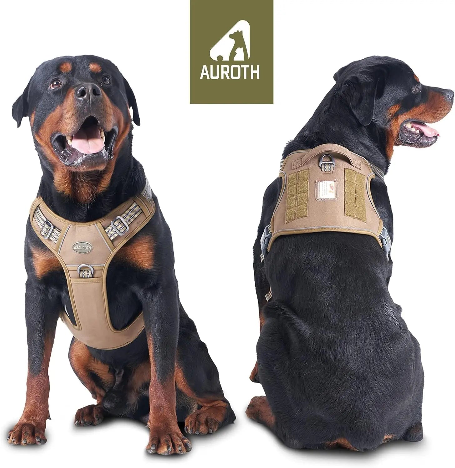 Auroth Tactical Dog Harness – Universal Harness, Walking Harness & Safety Harnesses for Small to Large Dogs, Durable Reflective, Easy to Control, No Pull Adjustable Pet Harness, Pet Supplies