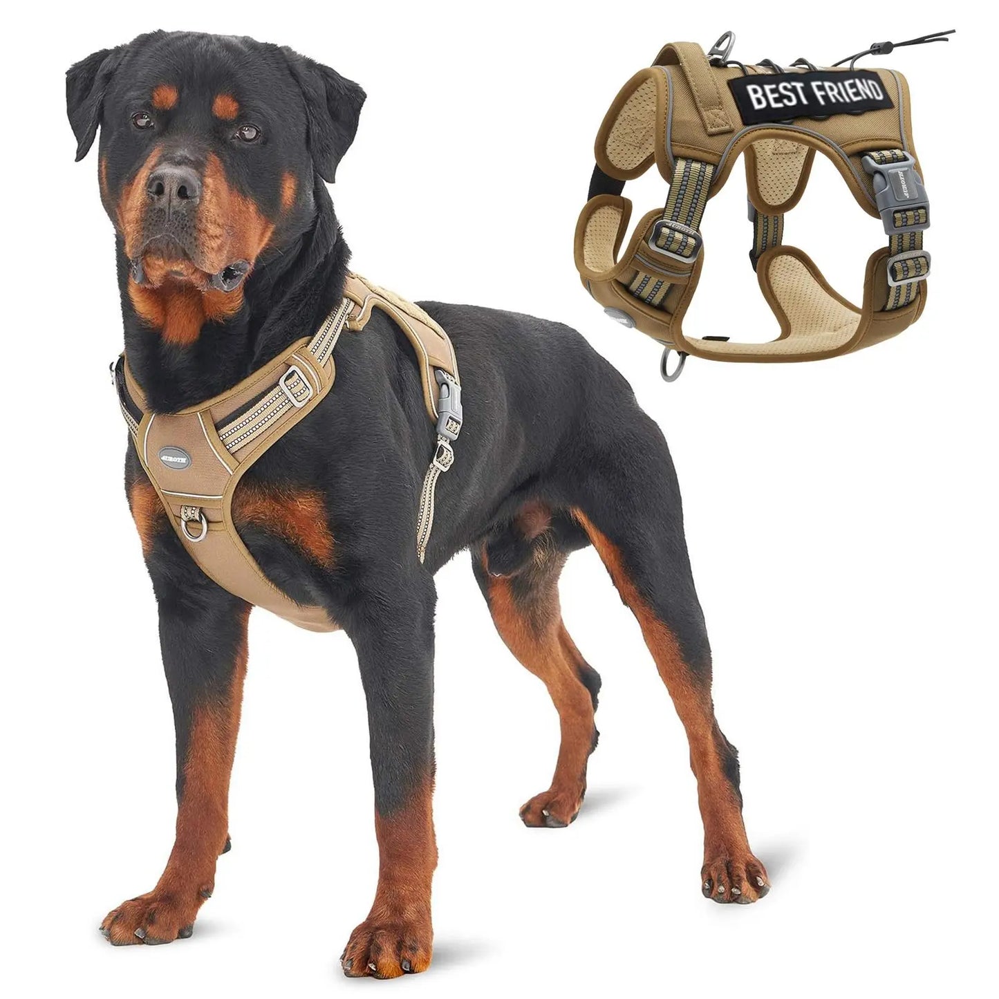 Auroth Tactical Dog Harness – Universal Harness, Walking Harness & Safety Harnesses for Small to Large Dogs, Durable Reflective, Easy to Control, No Pull Adjustable Pet Harness, Pet Supplies