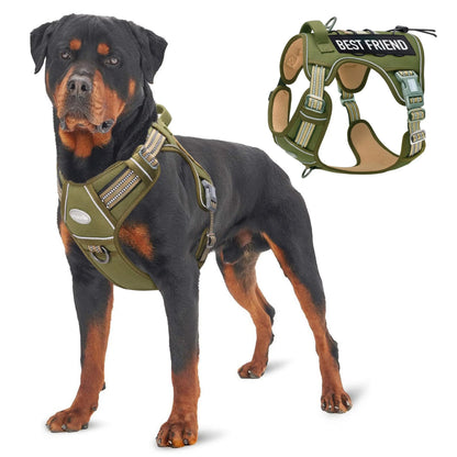 Auroth Tactical Dog Harness – Universal Harness, Walking Harness & Safety Harnesses for Small to Large Dogs, Durable Reflective, Easy to Control, No Pull Adjustable Pet Harness, Pet Supplies