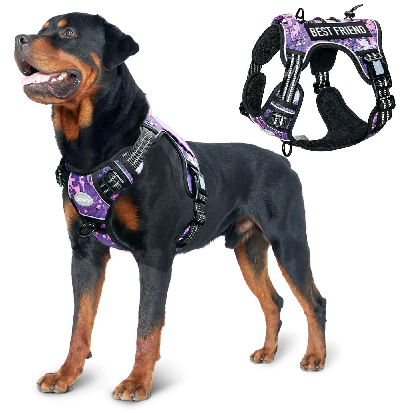 Auroth Tactical Dog Harness – Universal Harness, Walking Harness & Safety Harnesses for Small to Large Dogs, Durable Reflective, Easy to Control, No Pull Adjustable Pet Harness, Pet Supplies