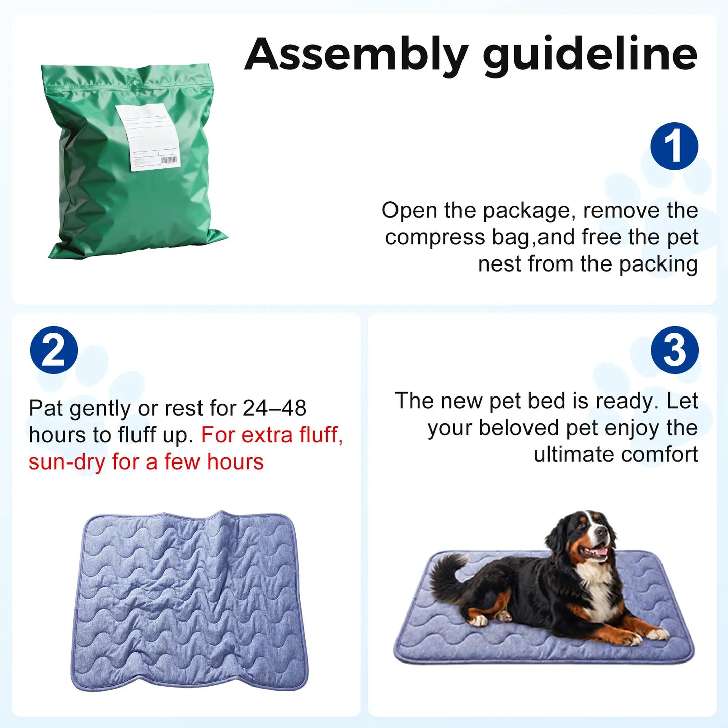Premium Washable Pet Cooling Mat for Large Dogs – Q-MAX>0.45 Non-Gel, Non-Electric, Non-Slip Summer Crate Bed