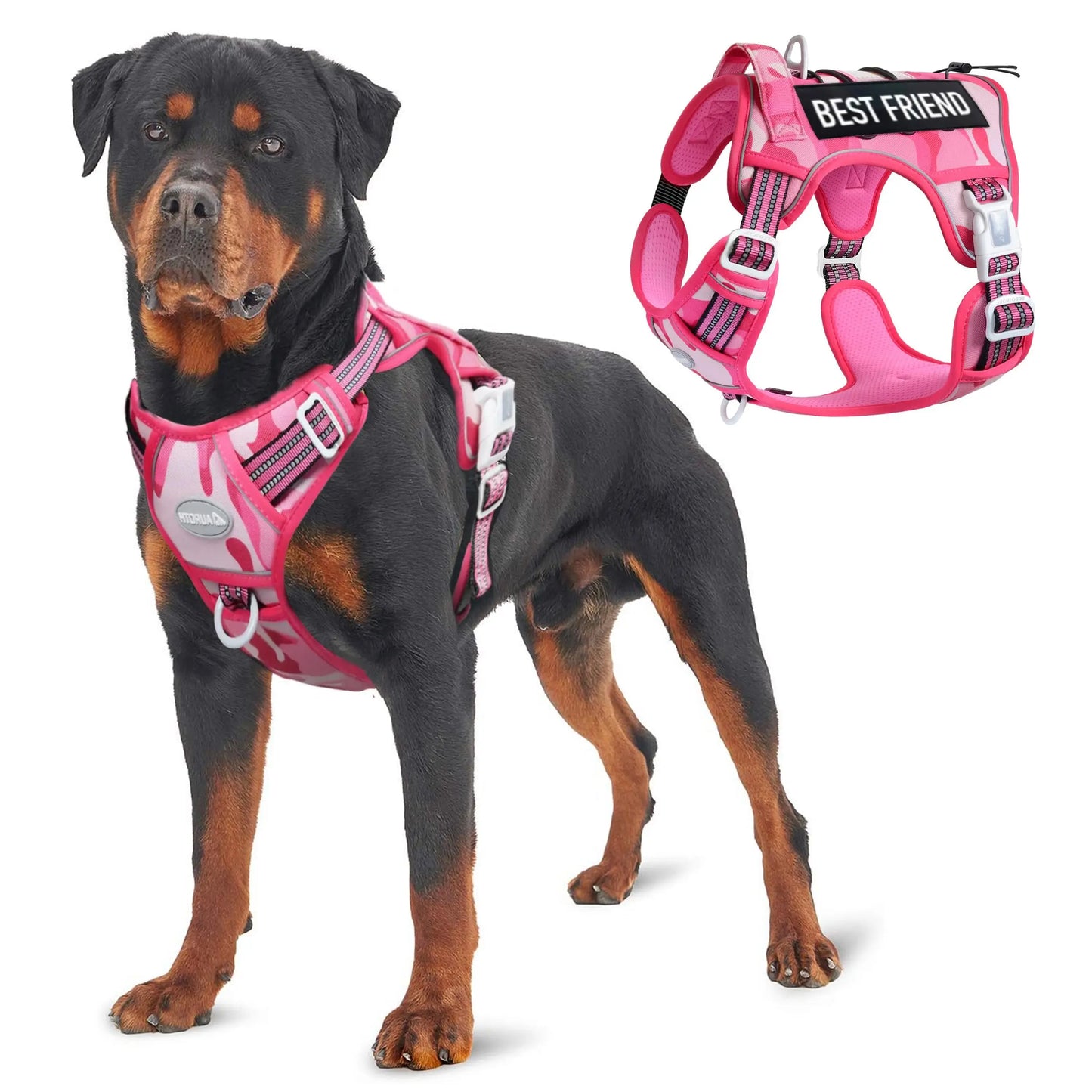 Auroth Tactical Dog Harness – Universal Harness, Walking Harness & Safety Harnesses for Small to Large Dogs, Durable Reflective, Easy to Control, No Pull Adjustable Pet Harness, Pet Supplies