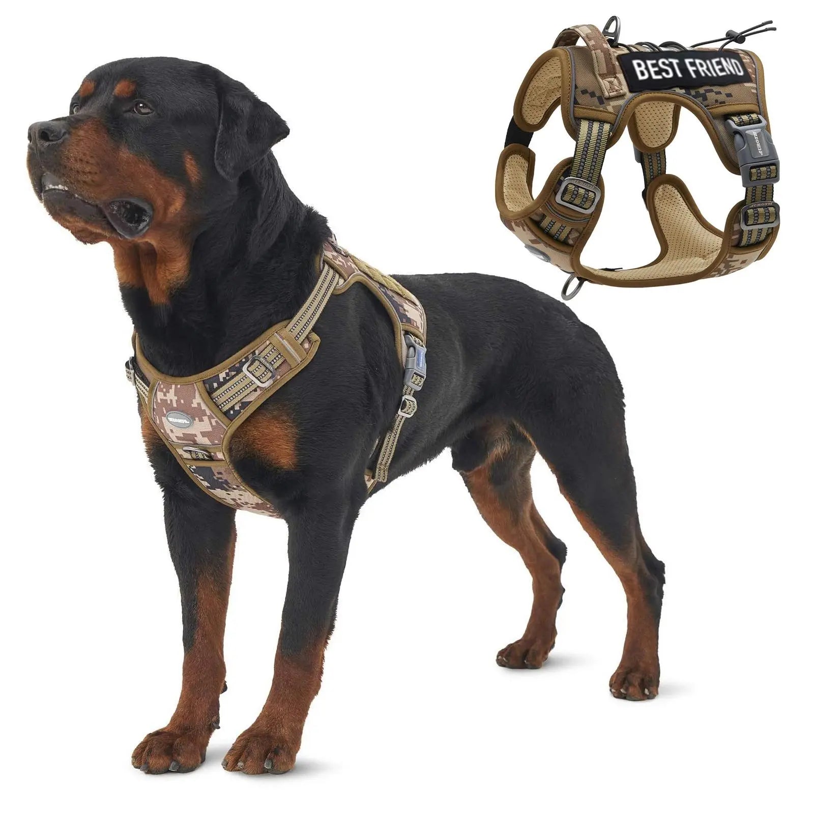 Auroth Tactical Dog Harness – Universal Harness, Walking Harness & Safety Harnesses for Small to Large Dogs, Durable Reflective, Easy to Control, No Pull Adjustable Pet Harness, Pet Supplies