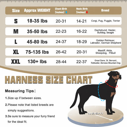 Auroth Tactical Dog Harness – Universal Harness, Walking Harness & Safety Harnesses for Small to Large Dogs, Durable Reflective, Easy to Control, No Pull Adjustable Pet Harness, Pet Supplies
